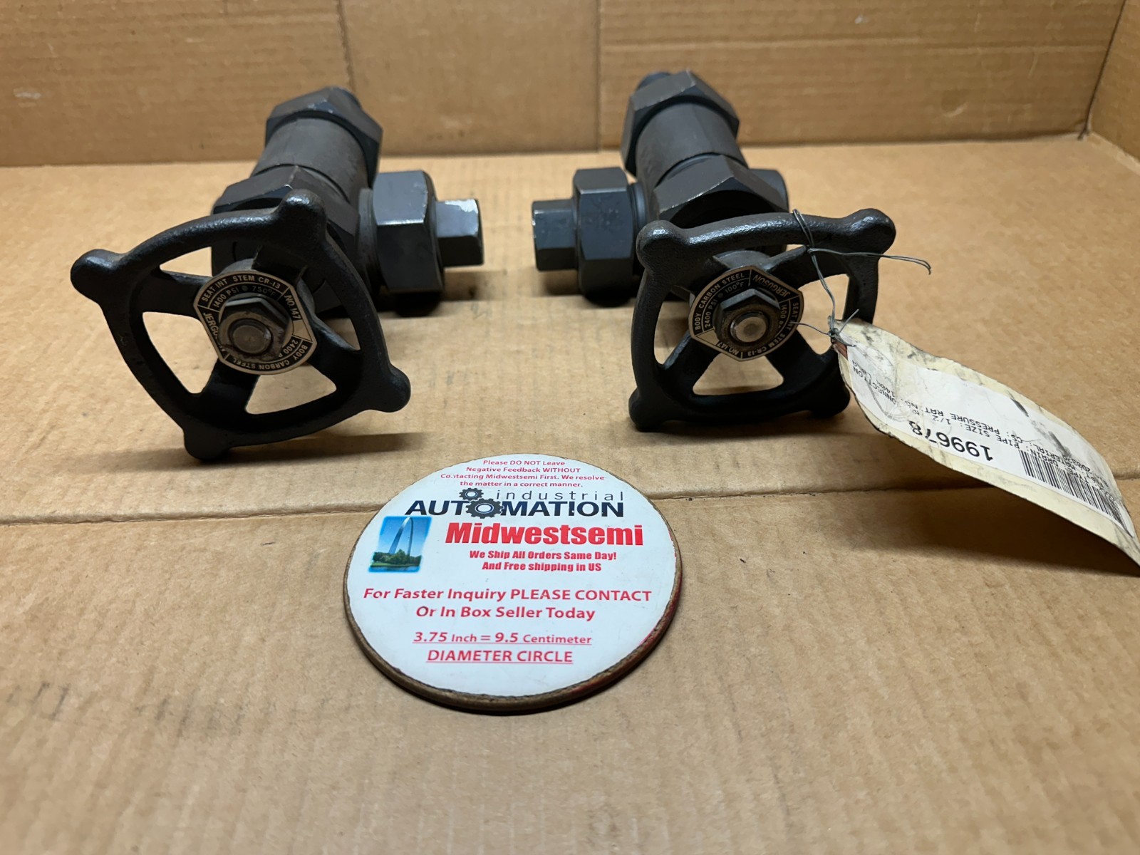 NEW SET OF 2 JERGUSON 147 CR-13 CARBON STEEL BALL CHECKVALVE 1/2IN NPT ID:147156