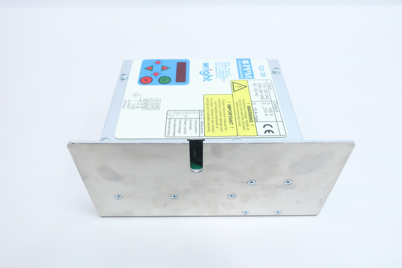 Ppm Technologies CD30L-1-25234 Controller Module 110-120/208-240vac 0-105/0-210v