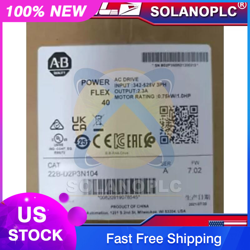 NEW 22B-D2P3N104 22BD2P3N104 Allen Bradley PowerFlex 40 AC Drive