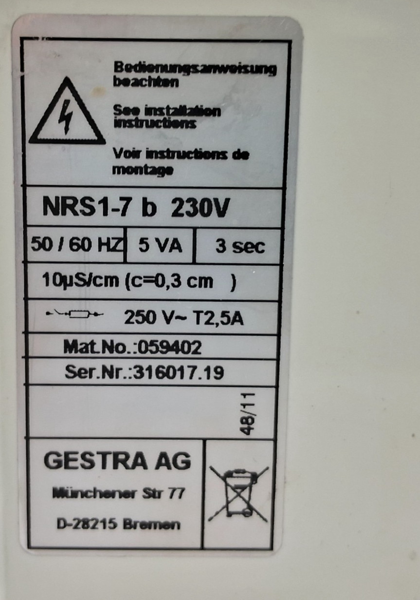 FLOWSERVE | GESTRA AG | NRS 1-7 | NRS1-7 B | 230V | LEVEL CONTROL SWITCH