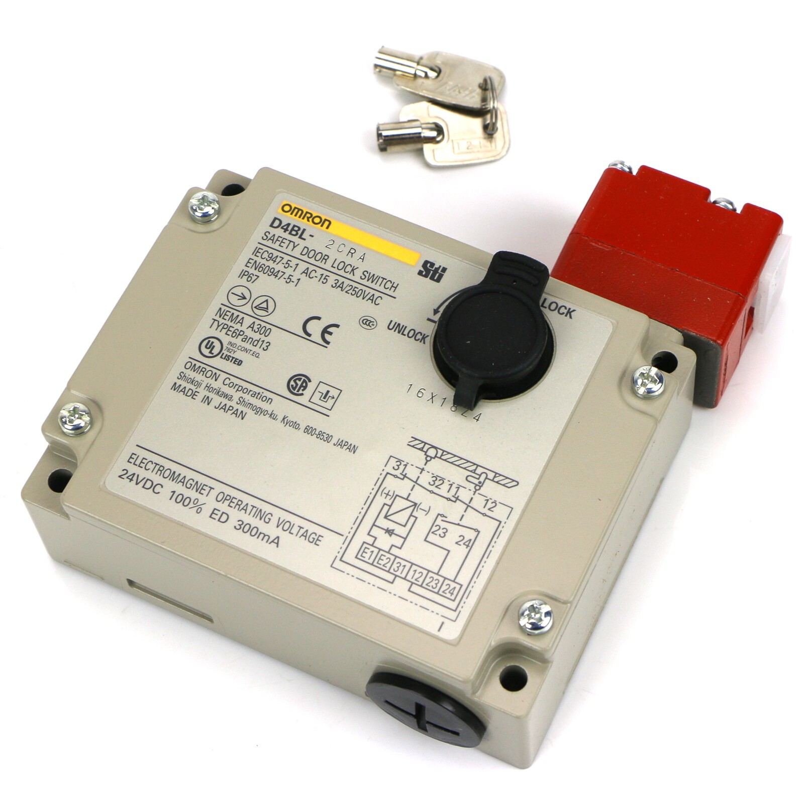 New In Box OMRON D4BL-2CRA Guard Lock Safety-door Switch