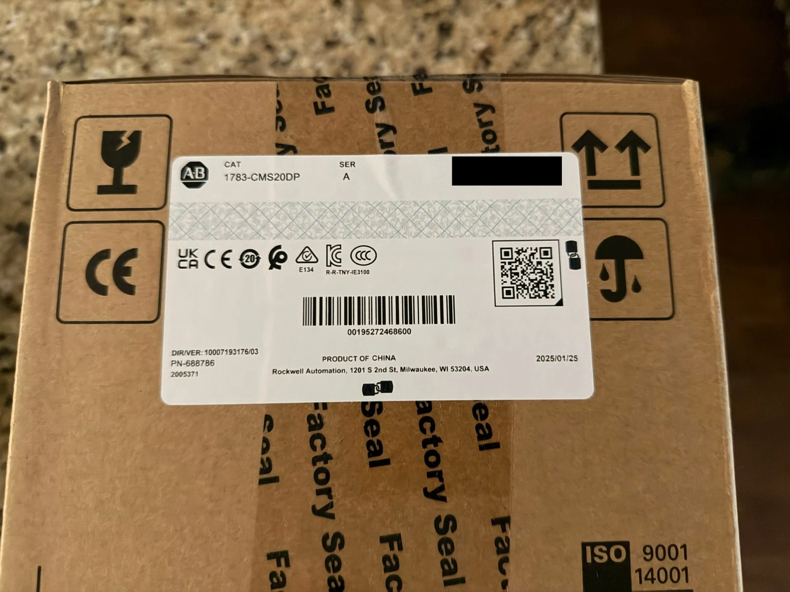 New Sealed 1783-CMS20DP Stratix 5200 20 Port Switch Allen Bradley 1783-CMS20DP