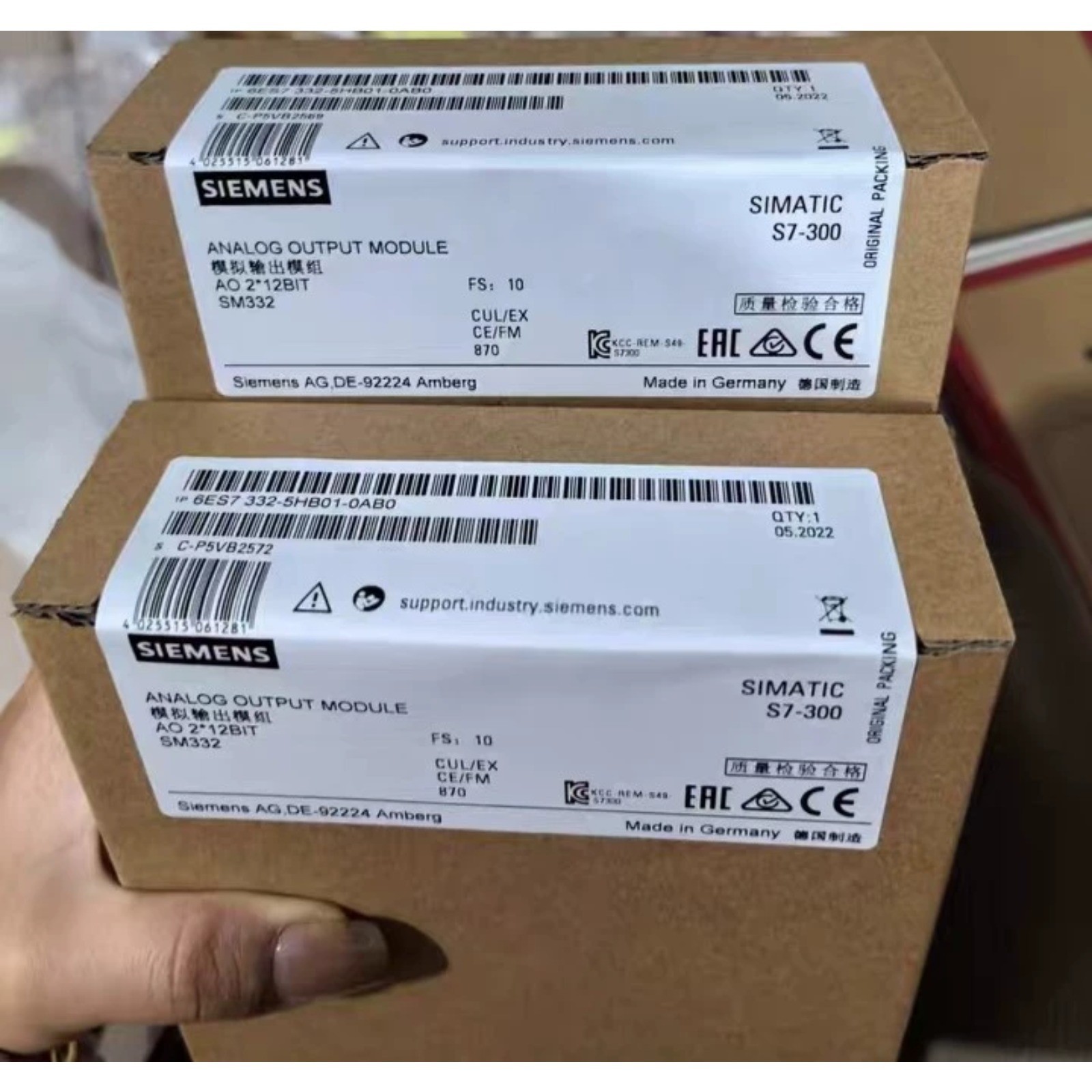 New Siemens 6ES7332-5HB01-0AB0 6ES73325HB010AB0 S7-300 Analog output SM 332