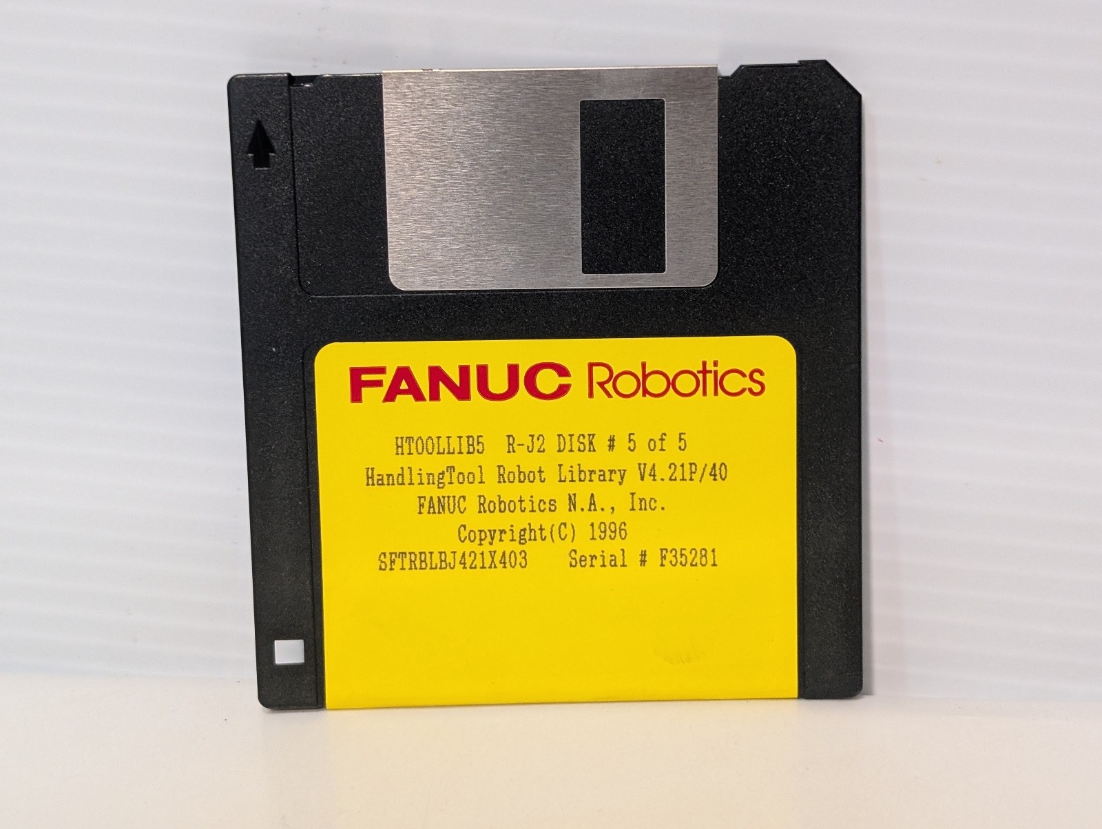 Fanuc HandlingTool Robot Library V4.21P/40 R-J2 Floppy Disks 1-5, 2 of Each