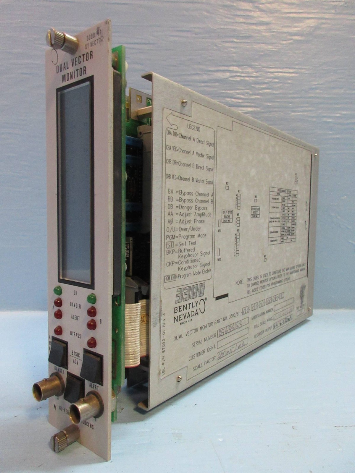Bently Nevada 3300/61-04-01-01-00-00-00 XY Dual Vector Monitor Module 3300/61