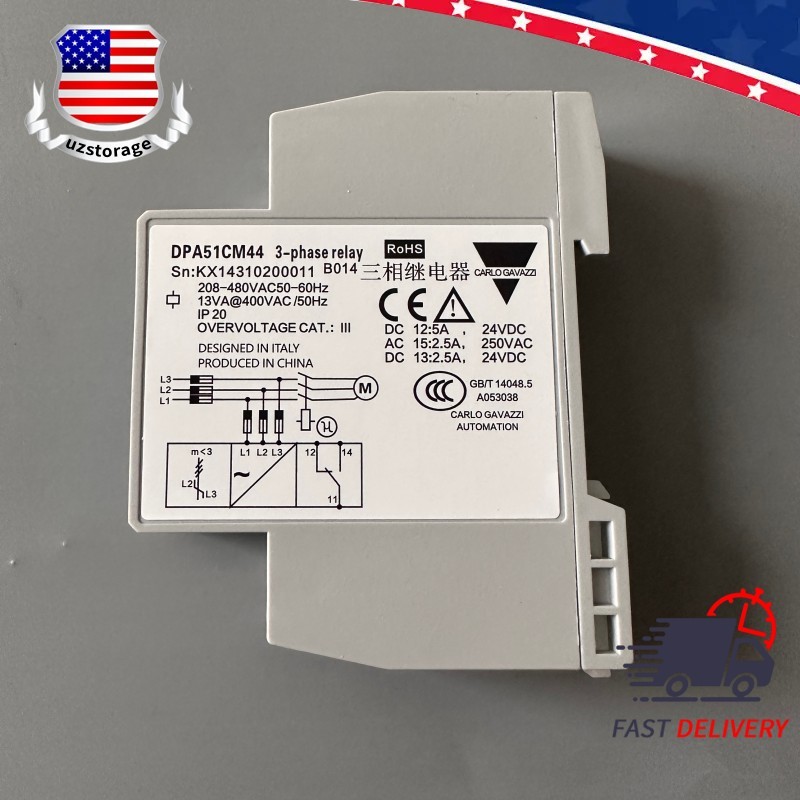 3-Phase Monitoring Relay Phase Sequence Protector 208-480VAC ECO For DPA51CM44