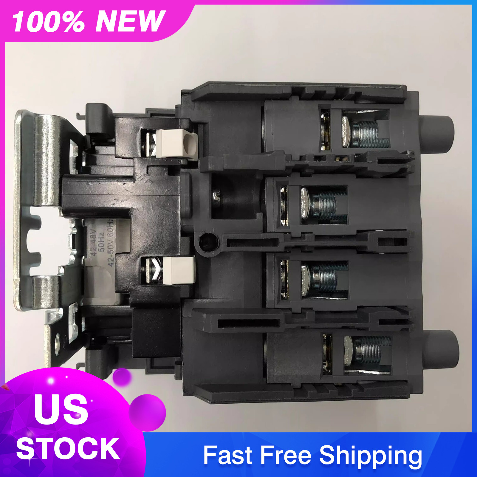 for LC1D80008E7C AC48V 2-open, 2-closed 4-pole AC contactor US Free TAX