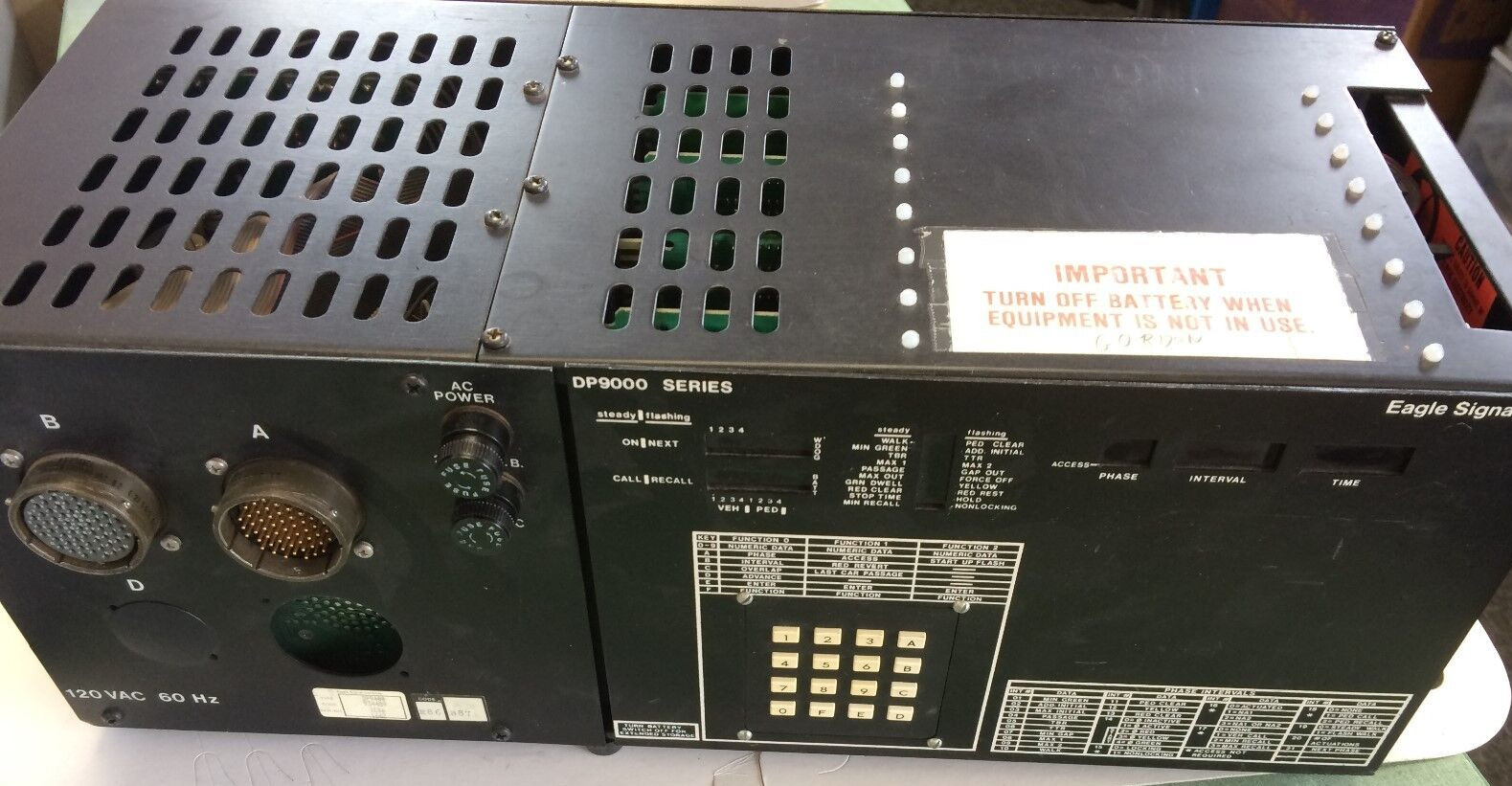 EAGLE SIGNAL DP9400 TRAFFIC LITE CNTRL 8 PH NEMA TS DP9000 SERIES PLC,BC