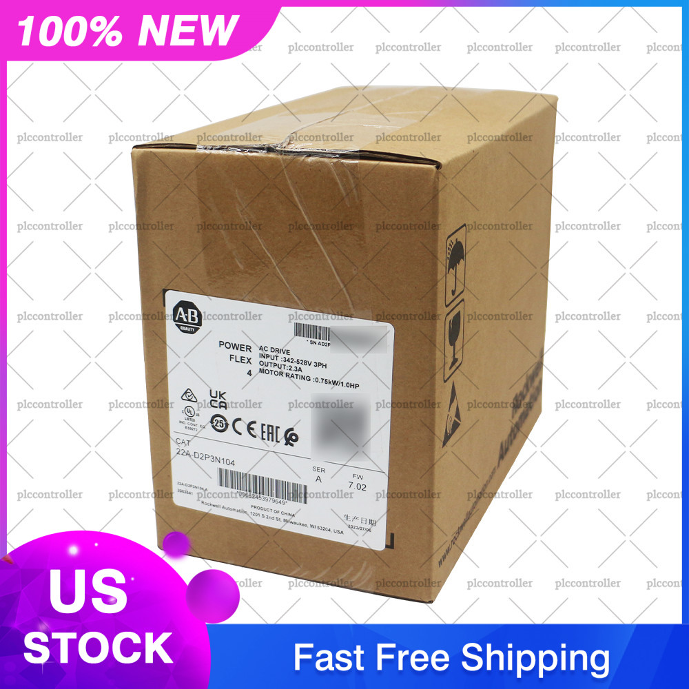 22A-D2P3N104 Allen-Bradley PowerFlex 4 0.75KW 1.0HP AC Drive NEW Factory Sealed