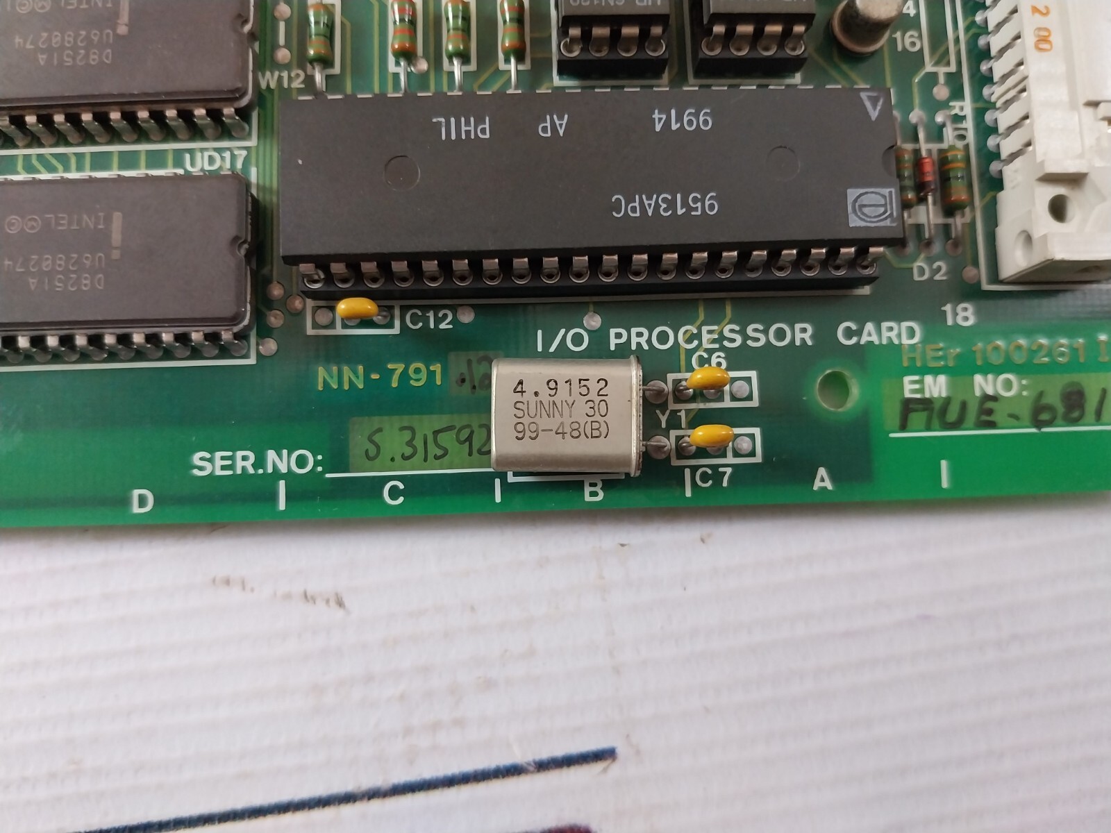 Nor Control HER 100261 I Type 3 I/O Processor Card 94-0