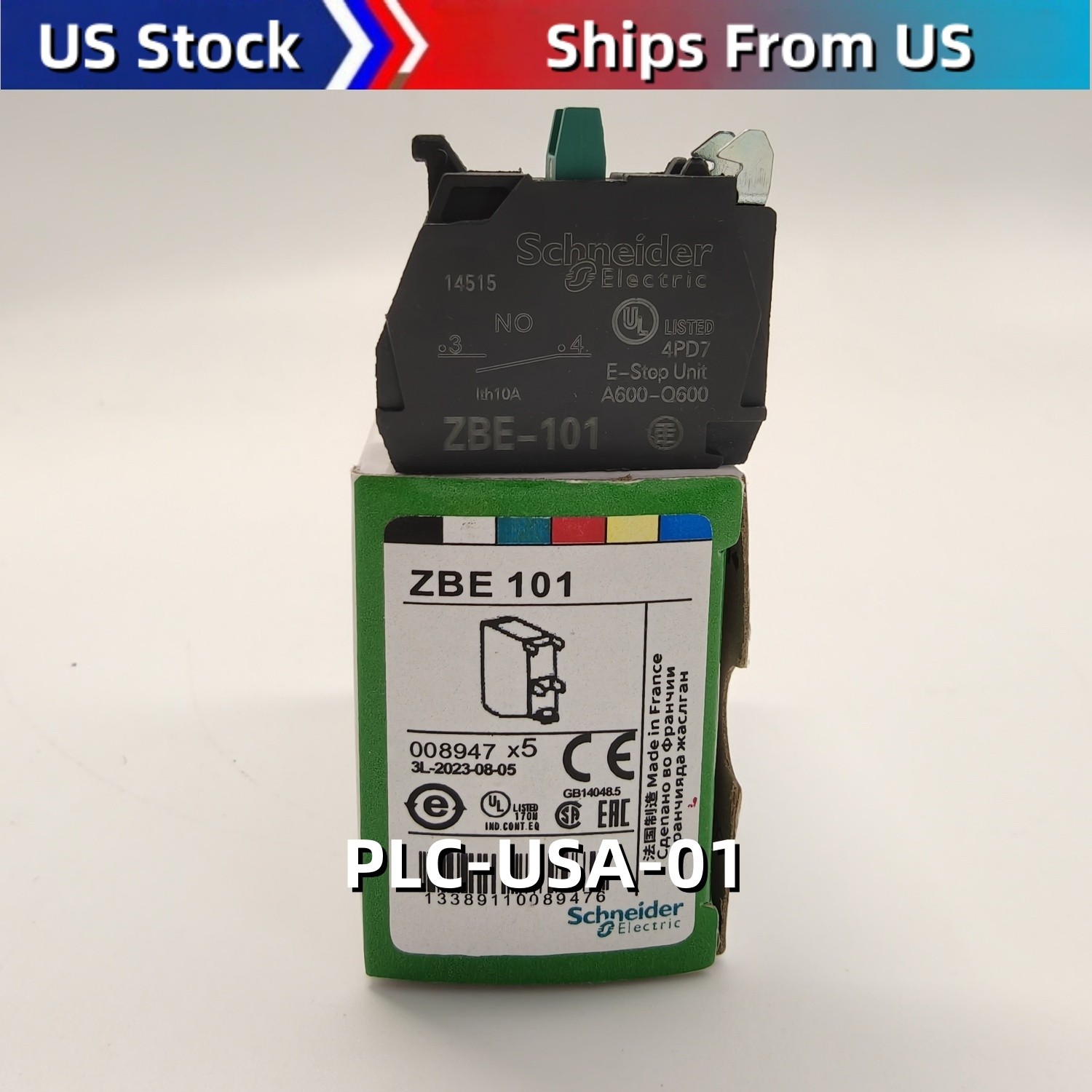 5PCS/BOX NEW Schneider Electric ZBE-101 ZBE101 Contact Block Ships From US