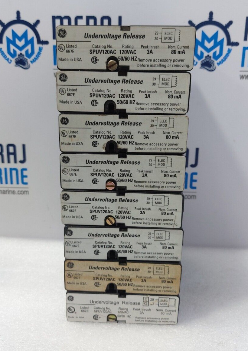 General Electric SPUV120AC Undervoltage Release 120VAC 3A 50/60Hz 80mA