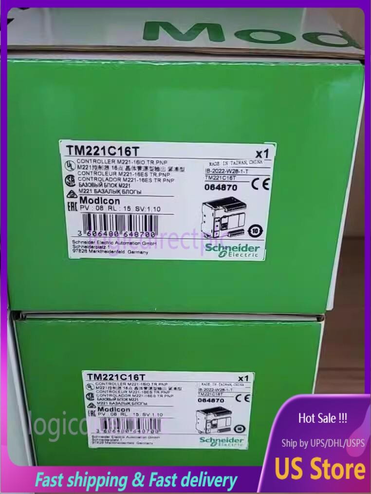 One Schneider TM221C16T PLC Module New In Box Fast Shipping US Free TAX