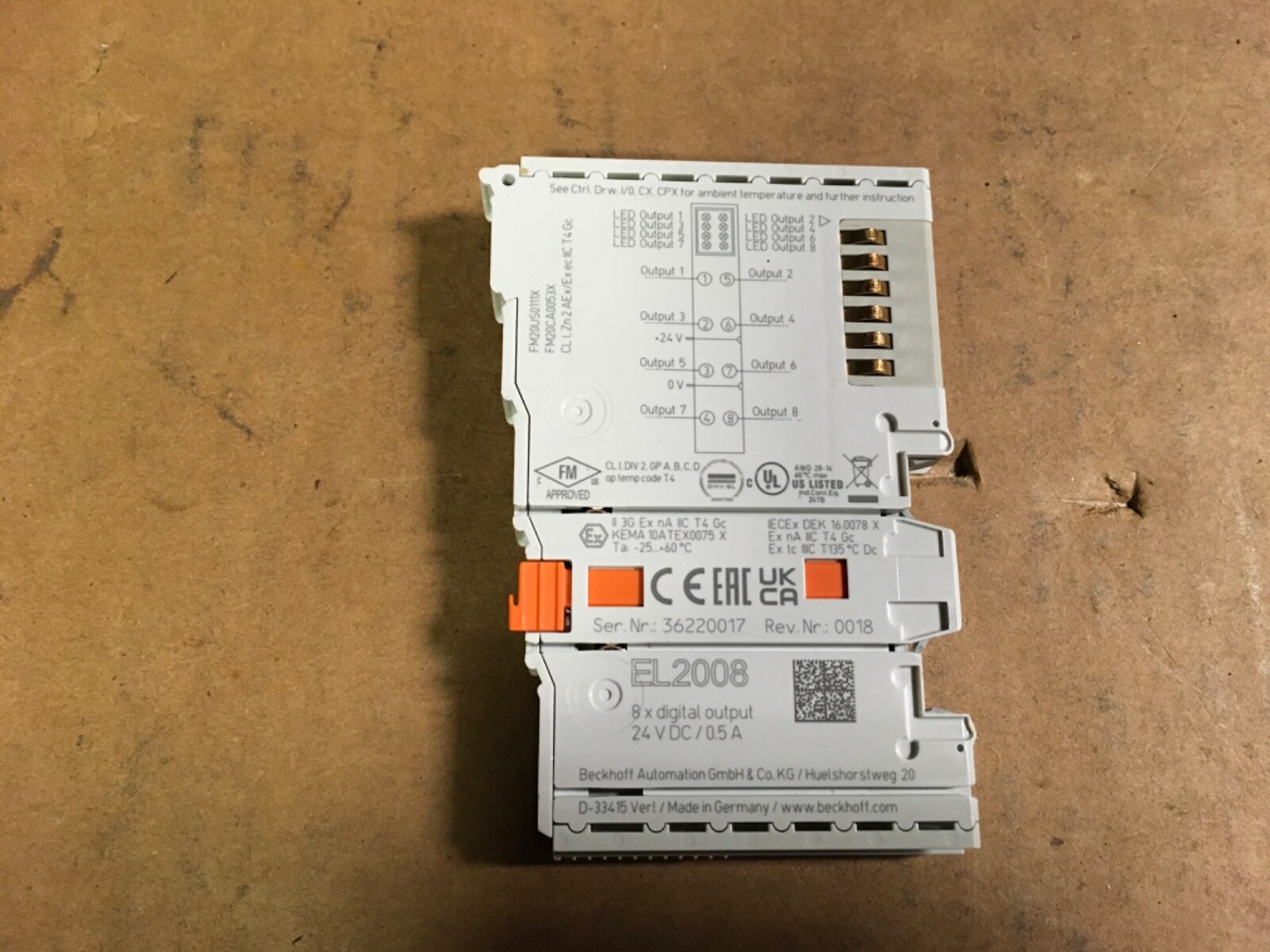 BECKHOFF EL2008, output terminal, ADI-1274