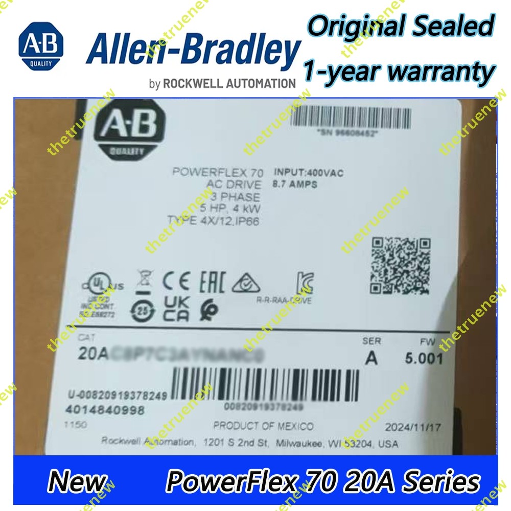 20AC5P0A0AYNANC0 AB PowerFlex 70 Ac Drive Original Sealed in stock Fast Ship