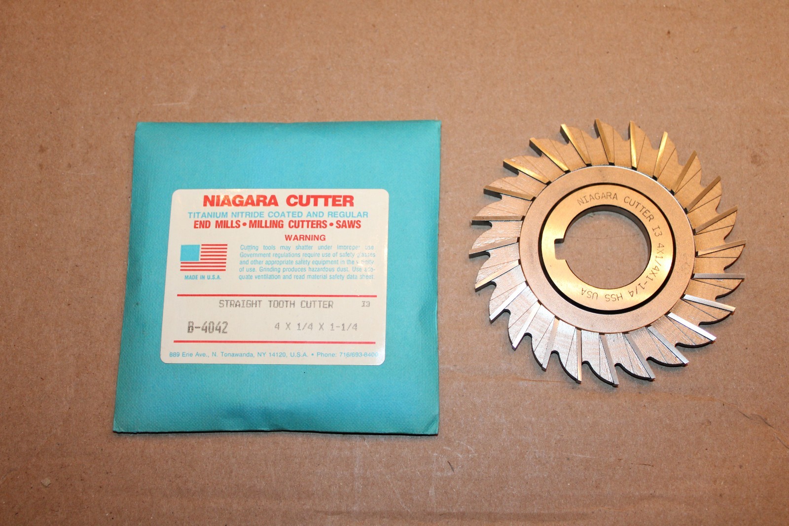 NIAGARA B-4042 STAGGERED TOOTH CUTTER 4 X 1/4 X 1-1/4 – NEW