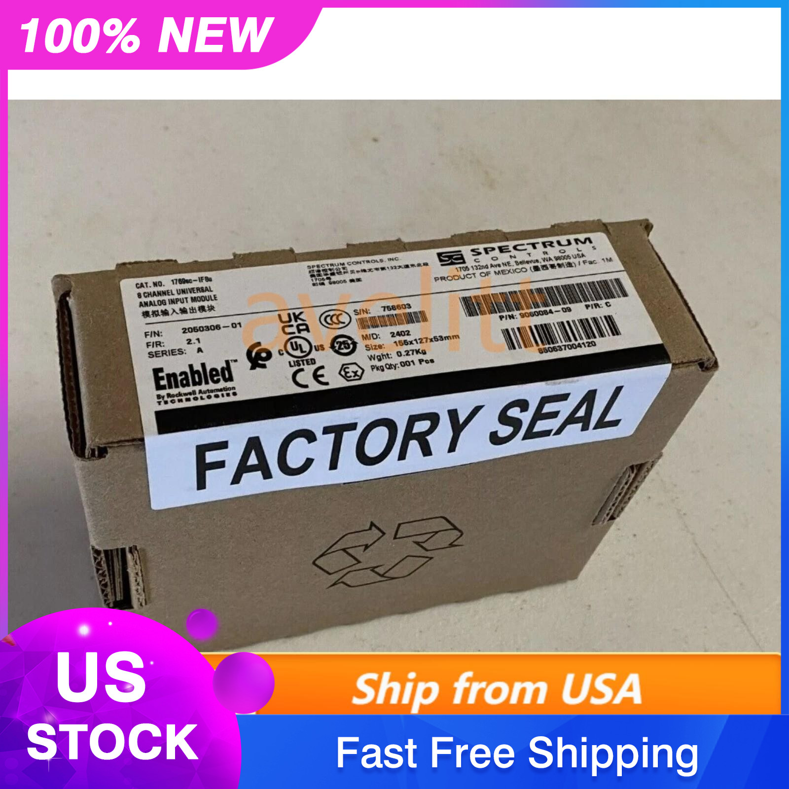 Spectrum Controls 1769sc-IF8U 8 Ch Universal Analog Input Module Fast Ship