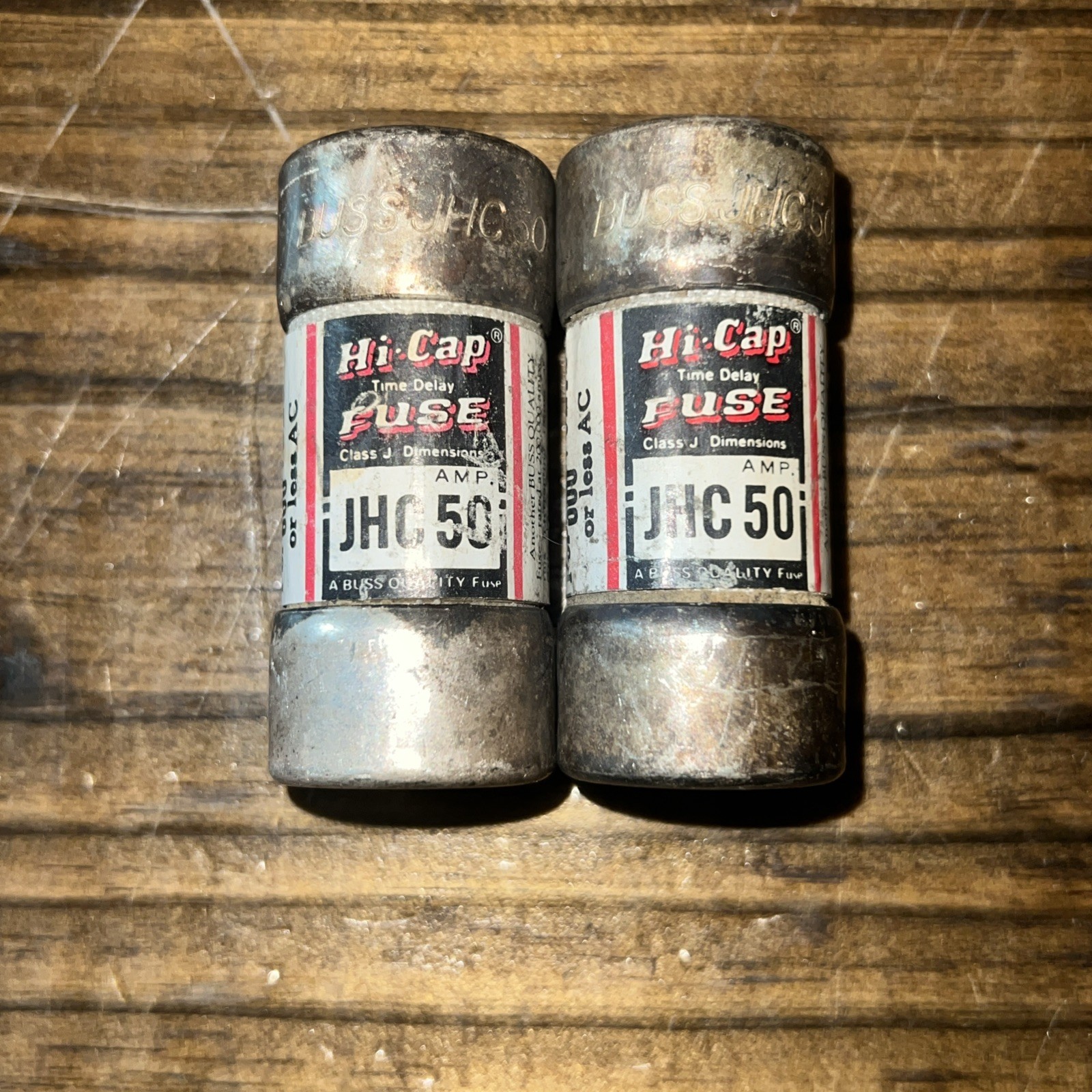 Lot of 2. Cooper Bussmann – JHC 50 – Hi-Cap Time Delay Fuse, 50A 600V
