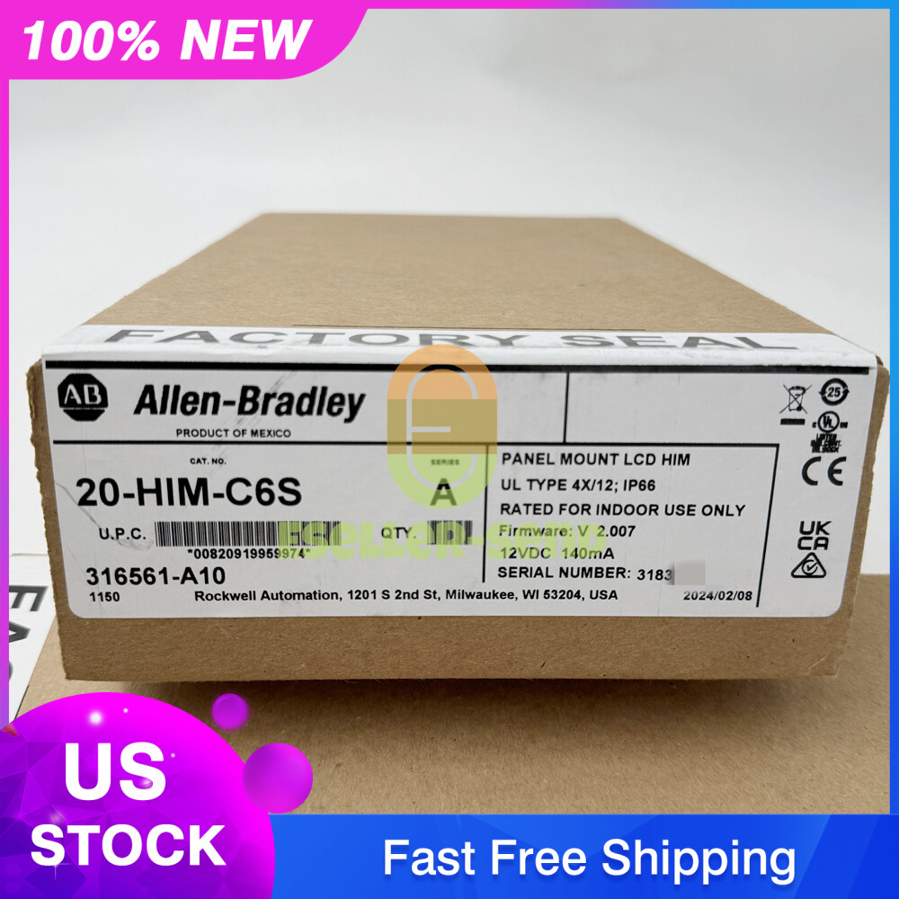 Allen-Bradley 20-HIM-C6S SER A Powerflex Panel Mount LCD HIM New Factory Sealed