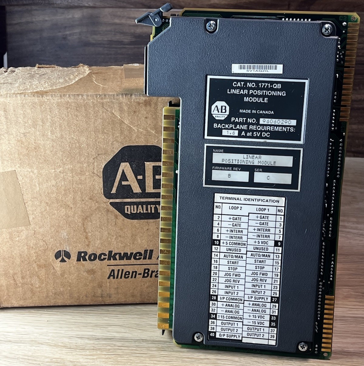 Allen Bradley 1771-QB Linear Positioning Module Cat No. 96060290 FW – WORKING