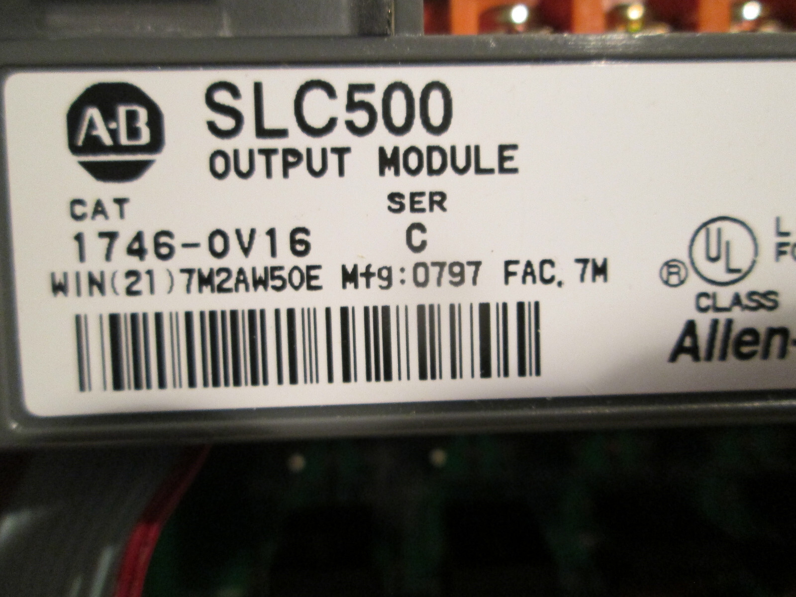 ALLEN BRADLEY 1746-OV16 OUTPUT MODULE **USED** GREAT SHAPE