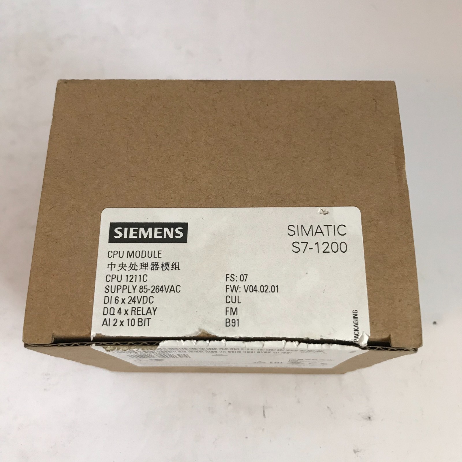 Siemens CPU Module 6ES7211-1BE40-0XB0 – New in Box