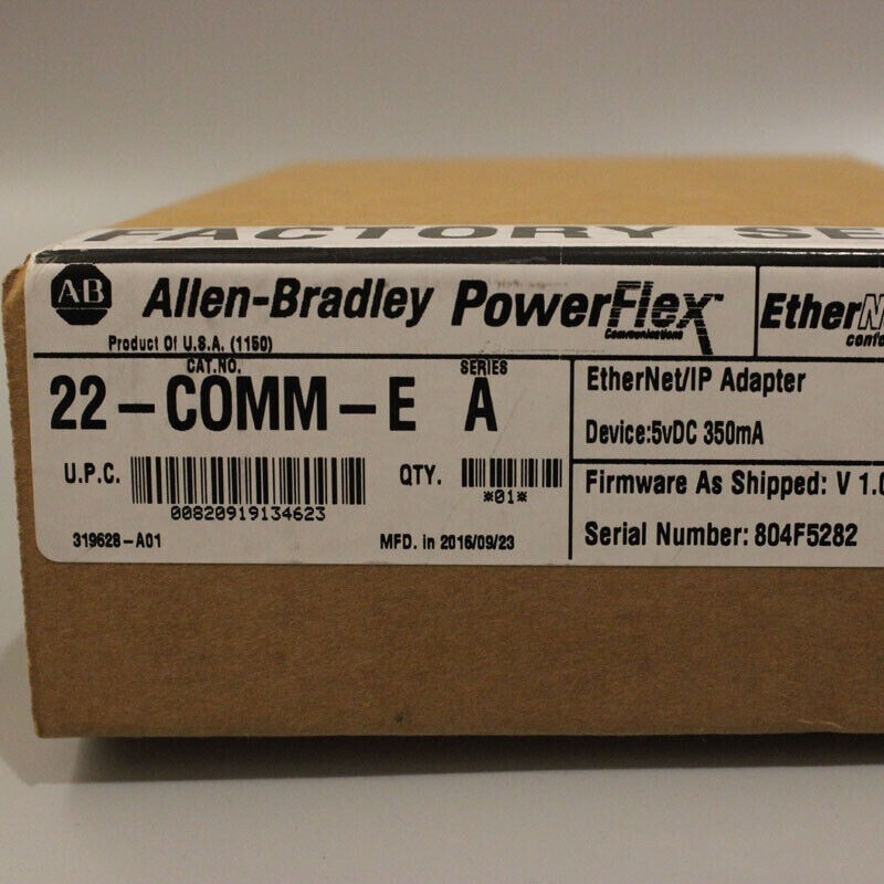 New Factory Sealed Allen-Bradley 22-COMM-E / A Ethernet/IP Comm Adapter 22COMME