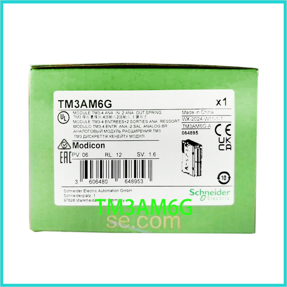 New Schneide Modicon TM3 series TM3AM6G Analog input/output expansion module