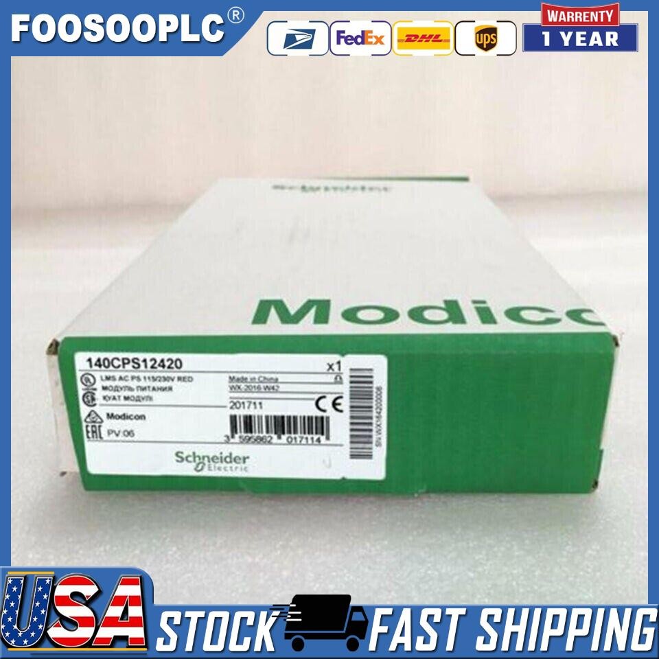 New In Box Schneider 140CPS12420 140 CPS 12420 PLC Power Supply Free Shipping