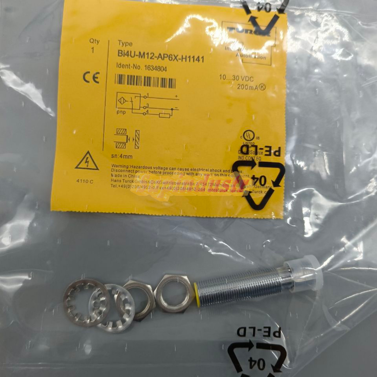 .1Pcs New Proximity Switch Sensor For Turck BI4U-M12-AP6X-H1141