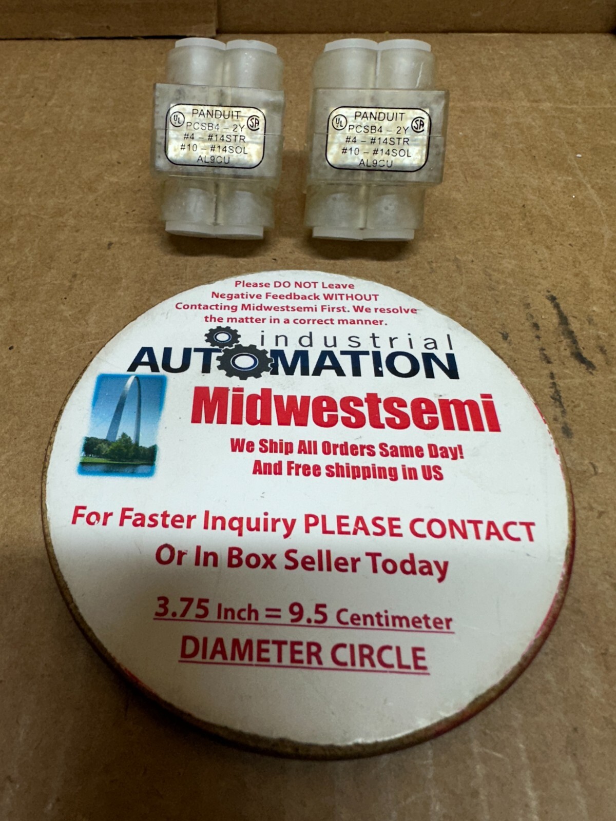 2X NEW PANDUIT PCSB4-2Y #4-#14STR #10-#14SOL AL9CU MULTI TAP INSULATED CONNECTOR