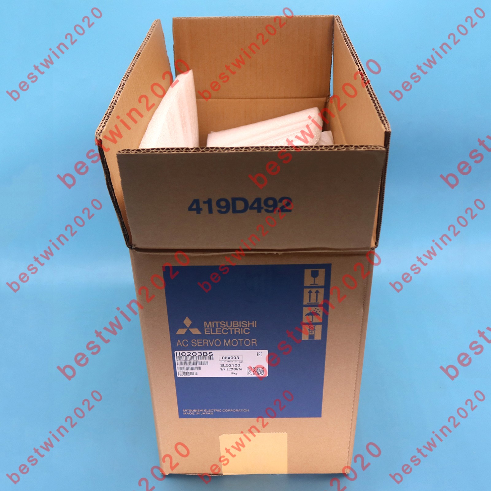 New Mitsubishi Servo Motor with encoder HC-203BS 1 year warranty HC203BS