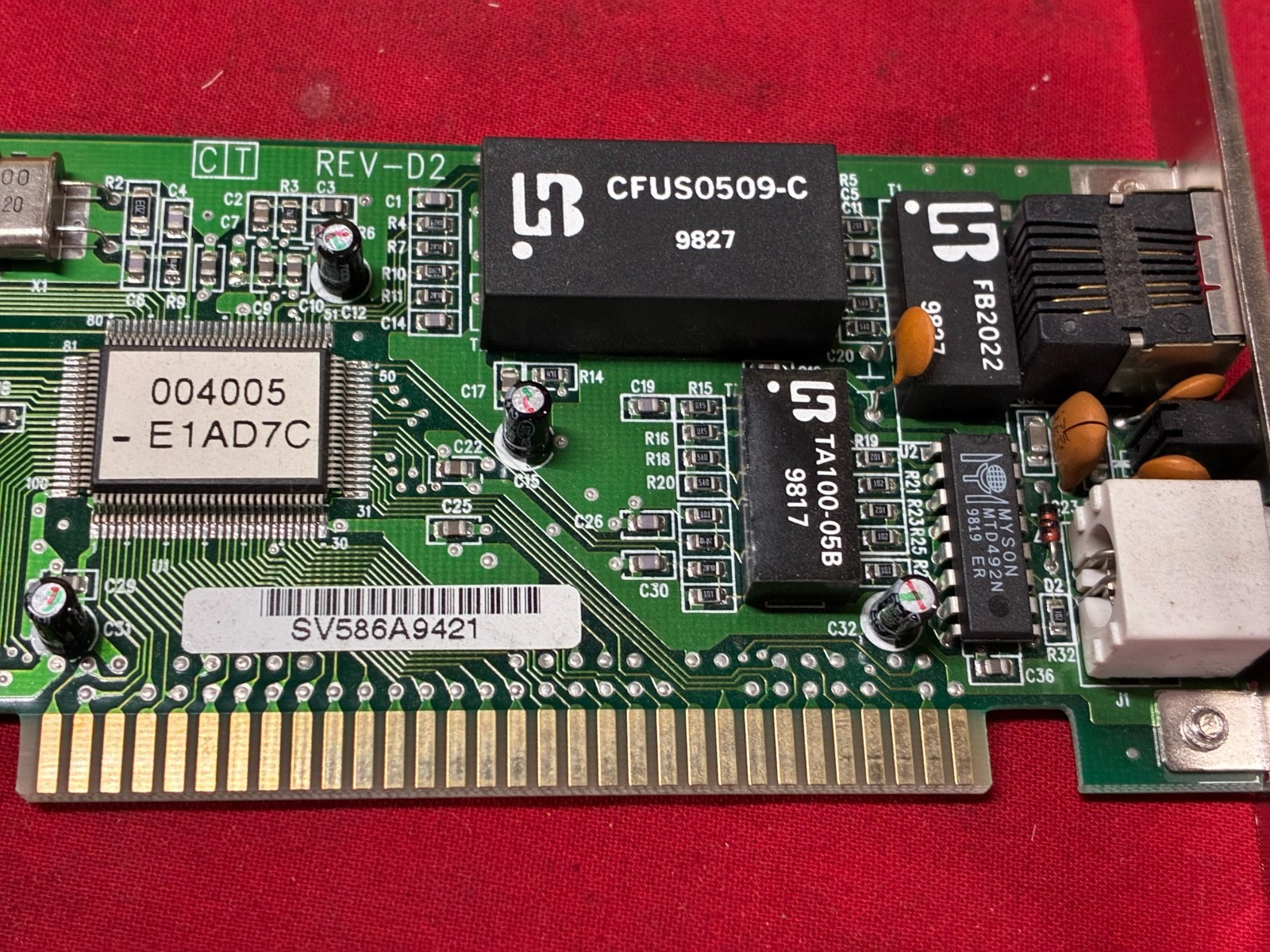 SMC ISA NETWORK CARD 8EAISA01.0D2, KA2APC260P0 REV-D2