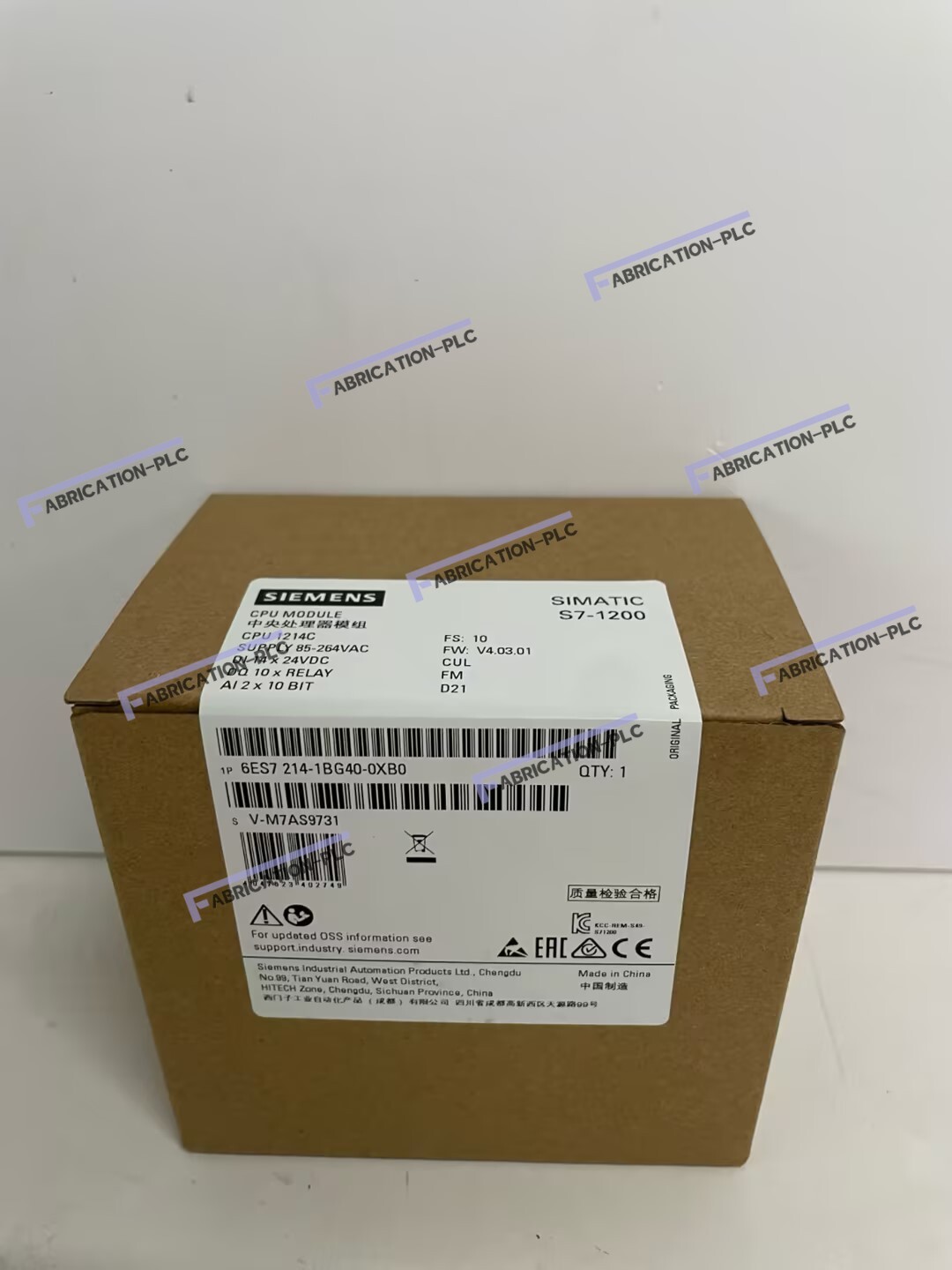 1pcs 6ES7214-1BG40-0XB0 New Siemens CPU 1214C 6ES7 214-1BG40-0XB0