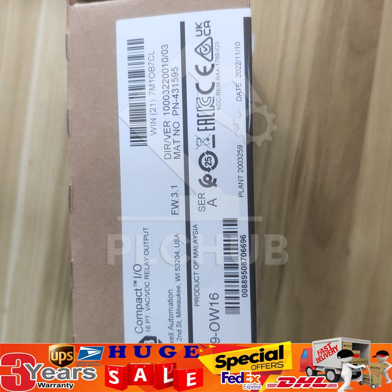 New Sealed Allen-Bradley 1769-OW16 CompactLogix Relay Output Module US Free Tax