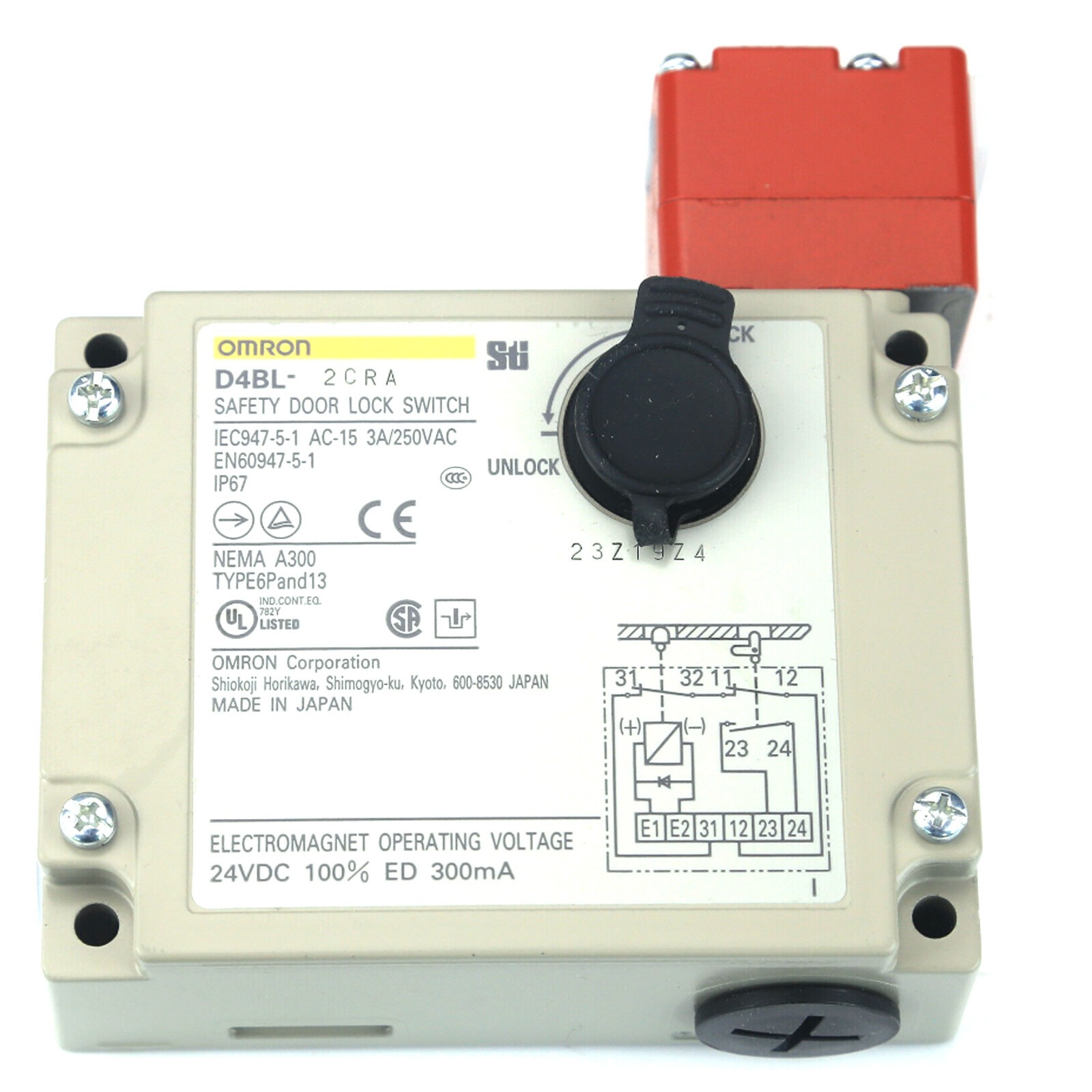 New In Box OMRON D4BL-2CRA Guard Lock Safety-door Switch
