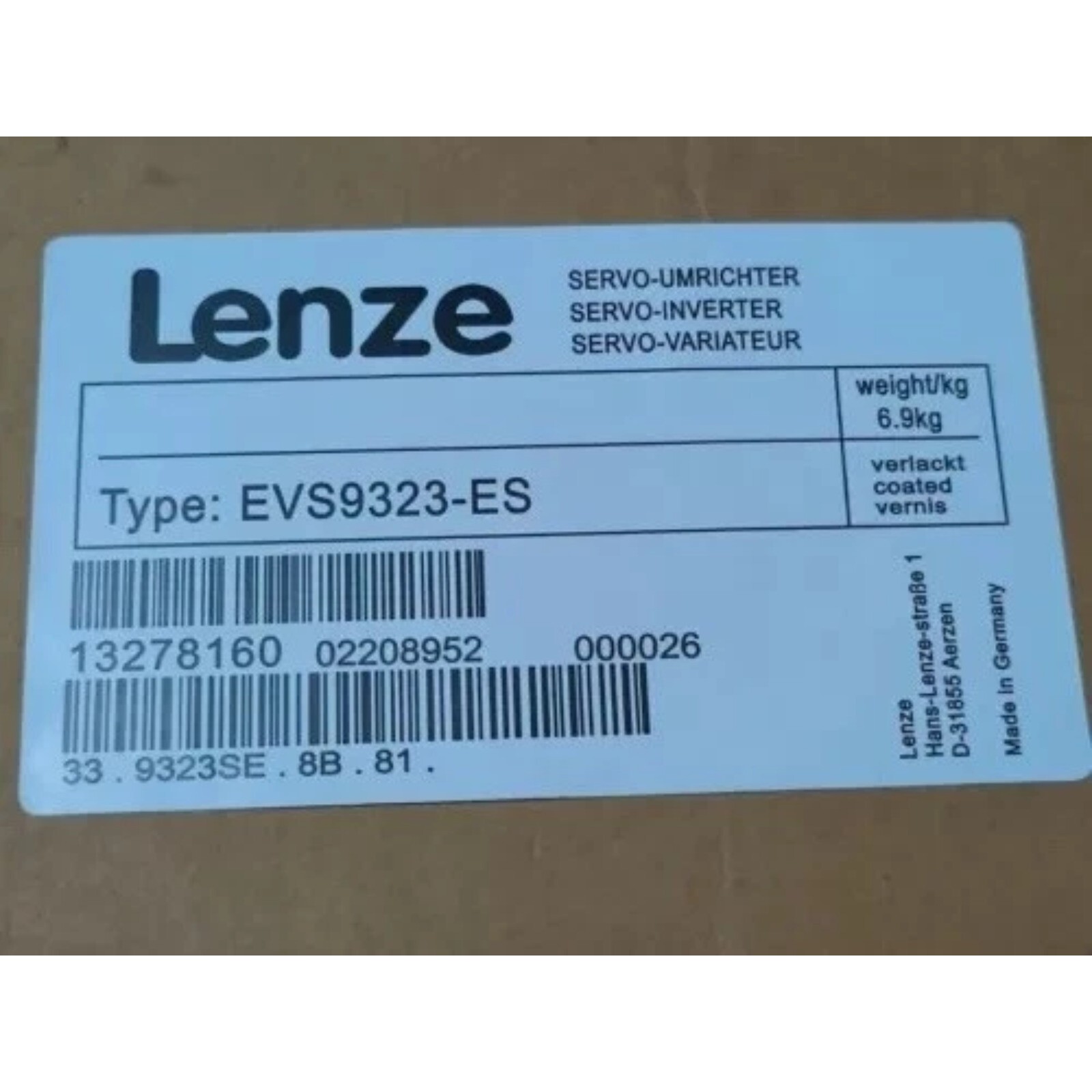 Lenze EVS9323-ES EVS9323ES INVERTER New IN BOX