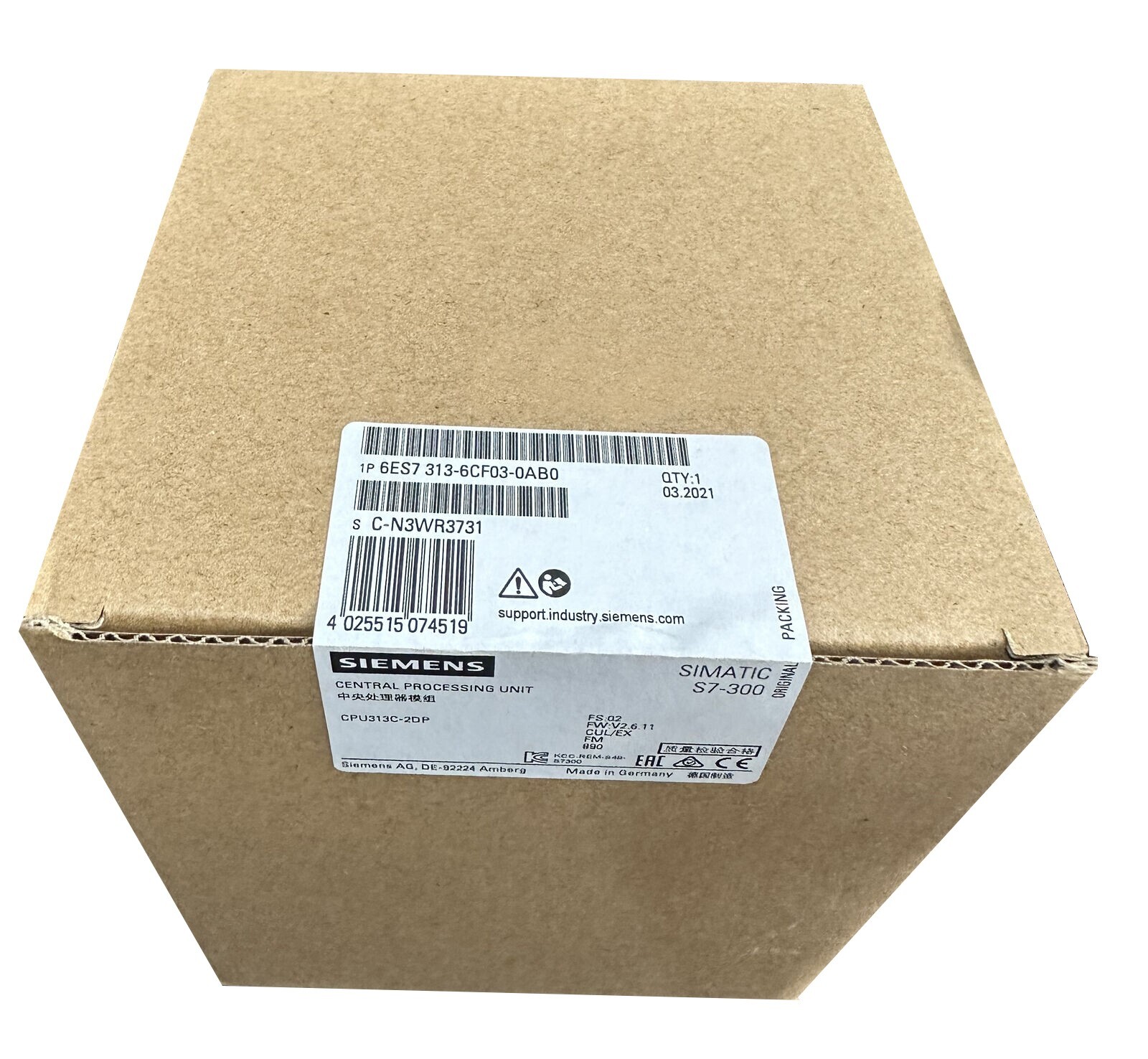 6ES7313-6CF03-0AB0 IPC New Sealed Siemens SIMATIC S7-300 6ES7 313-6CF03-0AB0