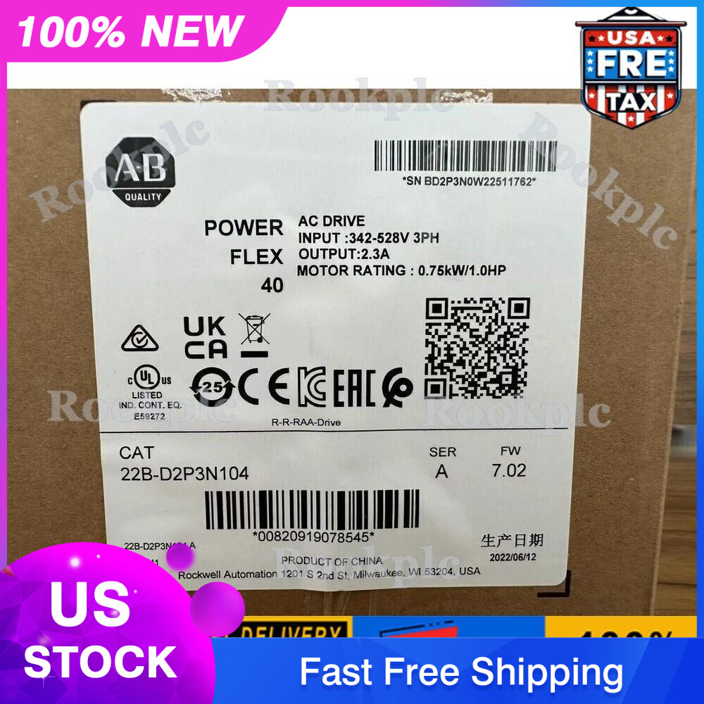New Allen-Bradley 22B-D2P3N104 22BD2P3N104 PowerFlex 40 AC Drive US Free Tax