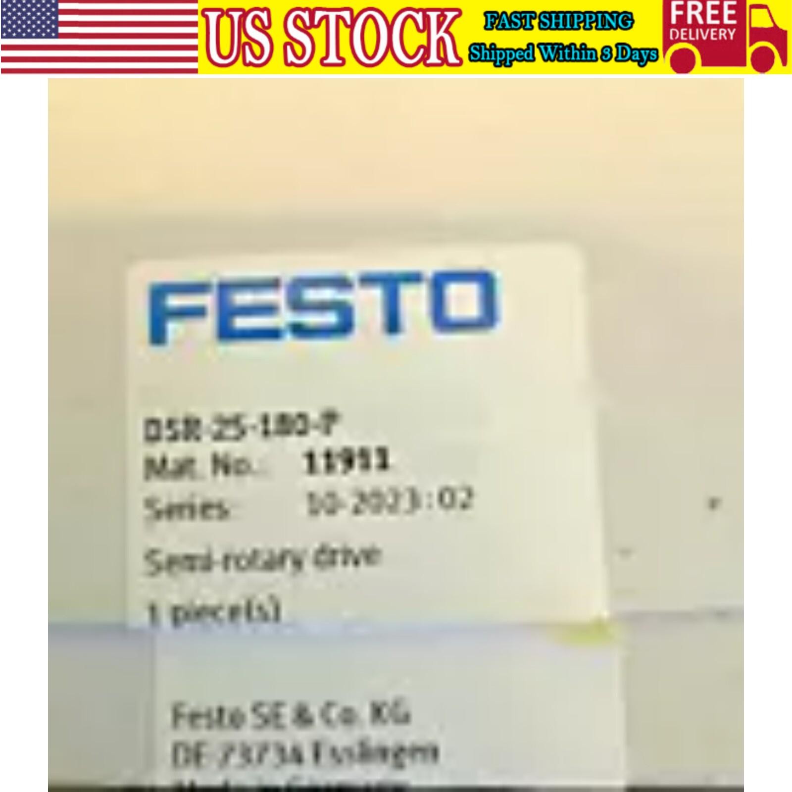 New DSR-25-180-P Festo 11911 Semi-rotary drive Fast Shipping
