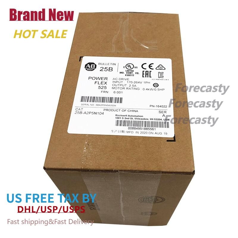 New 25B-A2P5N104 Power 525 AC Drive 0.4kW/0.5HP FREE 25BA2P5N104 US Free Tax