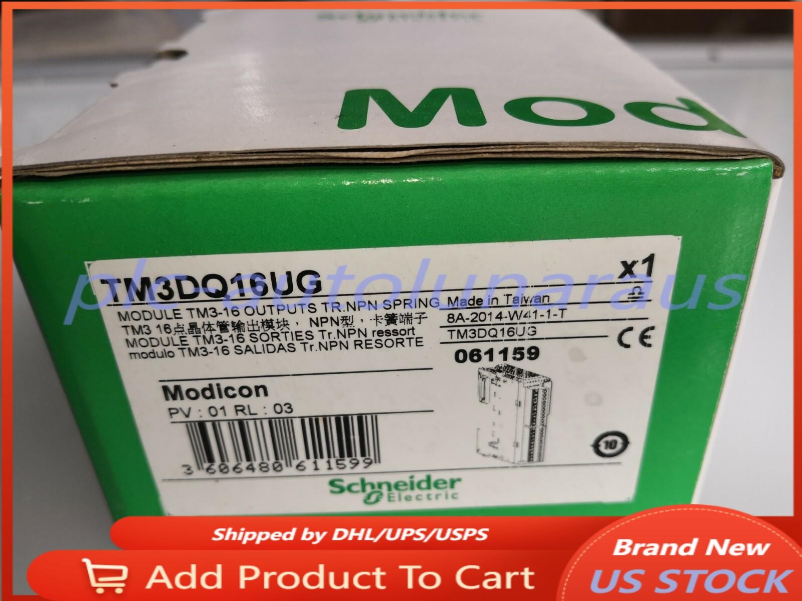TM3DQ16UG Schneider Elect Digital Output Modicon TM3 16 Output Spring New In Box