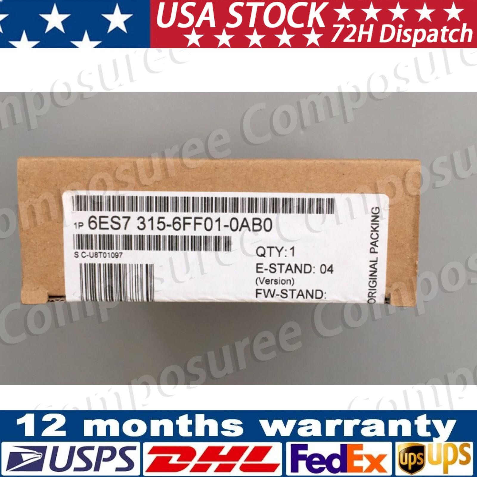 1PC New Siemens 6ES7315-6FF01-0AB0 CPU315F 6ES7 315-6FF01-0AB0 Central Unit
