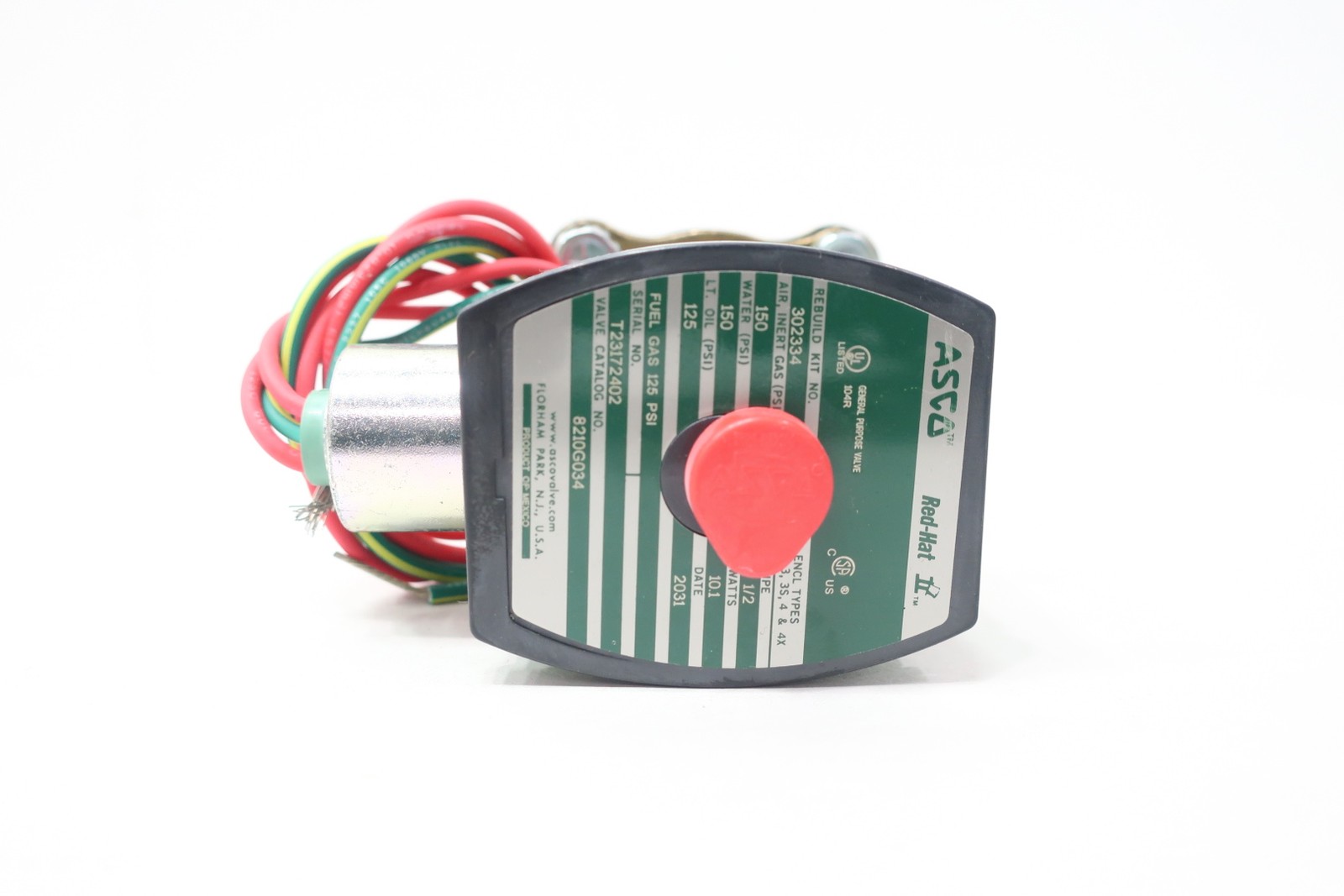 Asco 8210G034 Red-hat Ii Solenoid Valve 1/2in Npt 120v-ac