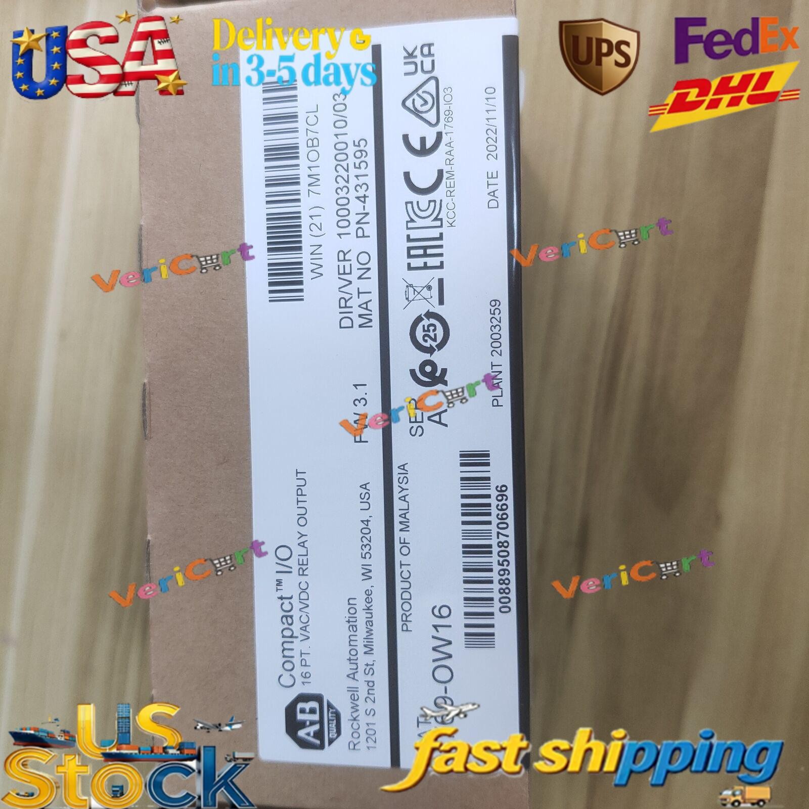 New Sealed Allen-Bradley 1769-OW16 CompactLogix Relay Output Module US Free Tax