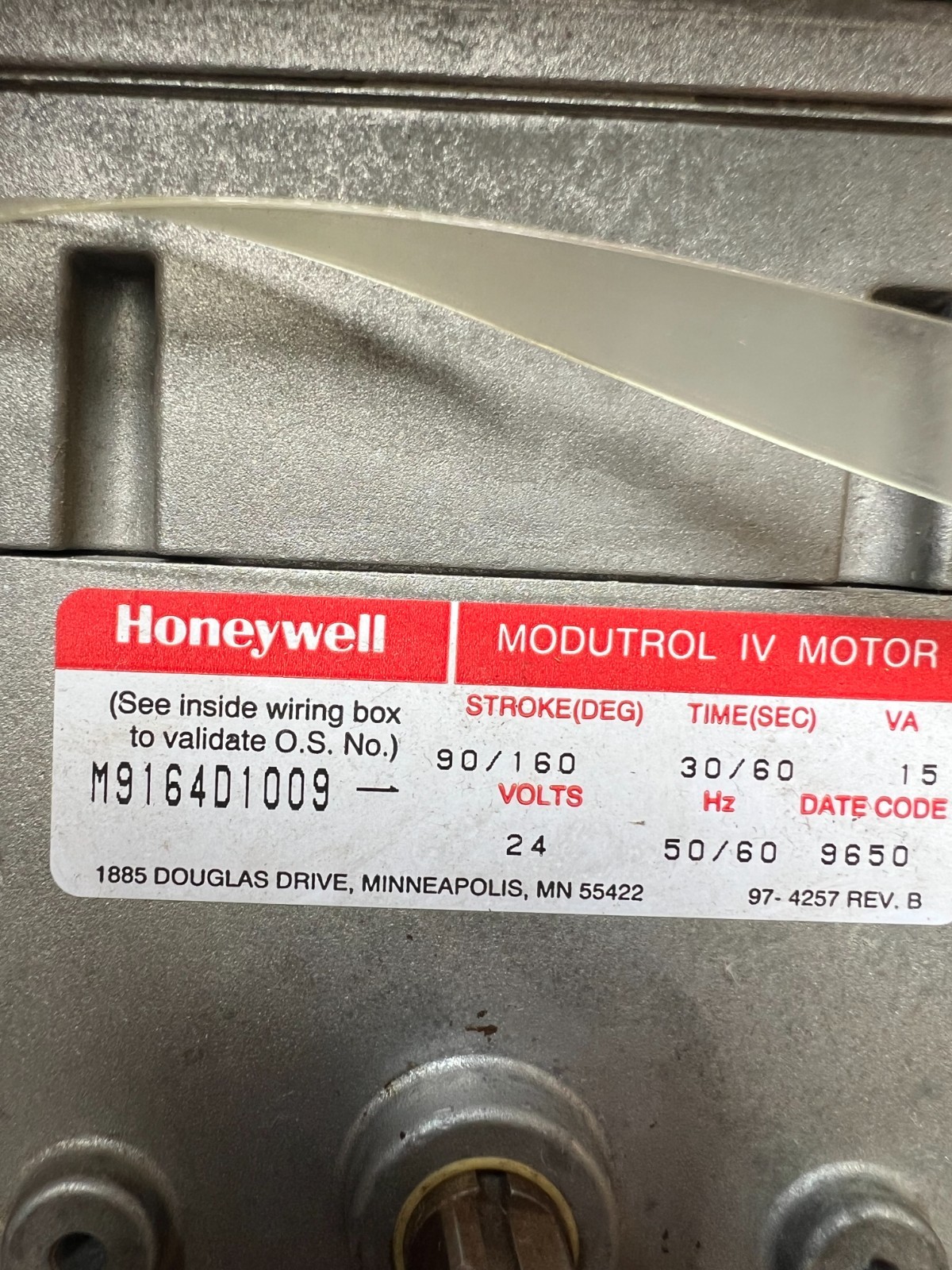 NOS-USA Honeywell M9164D1009 Modutrol IV Motor Actuator-24V-Replaces M934A1227