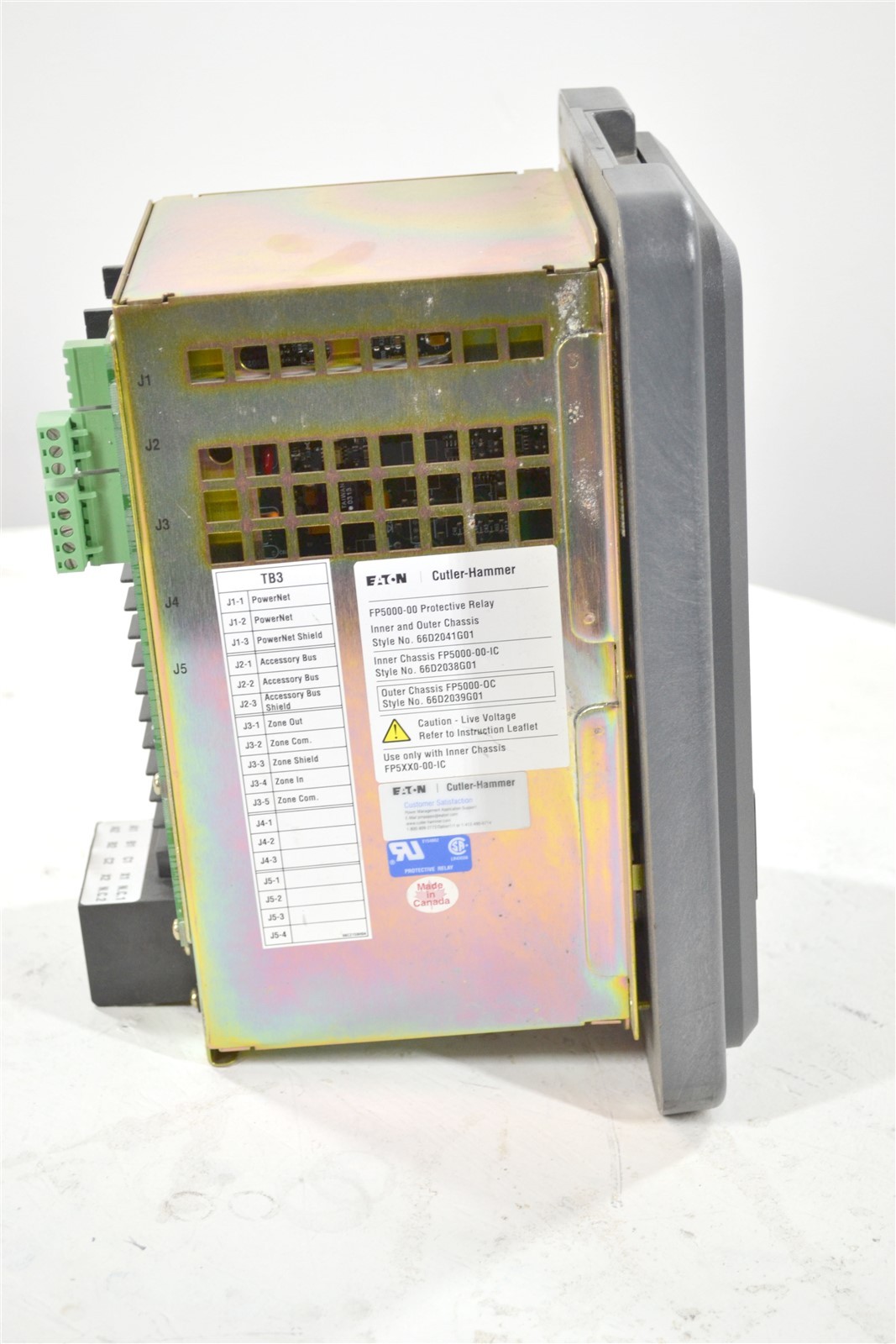 Eaton Cutler Hammer FP5000-00 Feeder Protection Relay FP-5000 66D2041G01 5A 125V