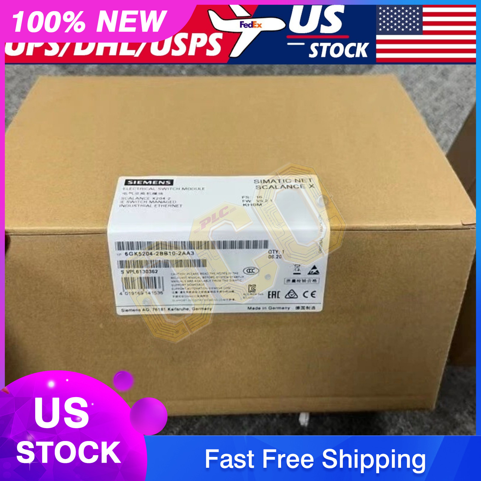 Siemens 6GK5204-2BB10-2AA3 6GK5 204-2BB10-2AA3 SIMATIC NET SCALANCE X204-2 6-P