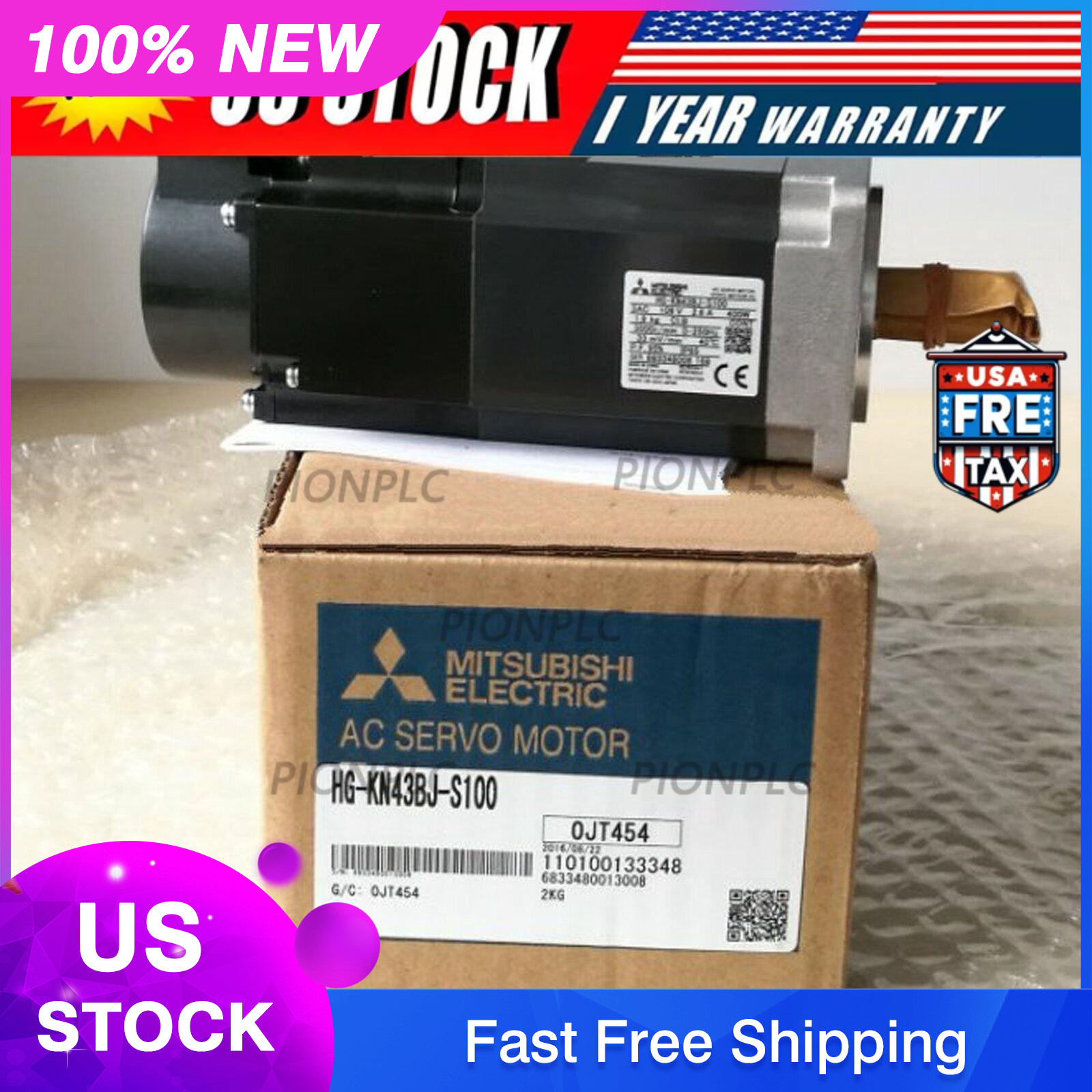 Mitsubishi HG-KN43BJ-S100 1PC New AC Servo Motor In Box Expedited Shipping