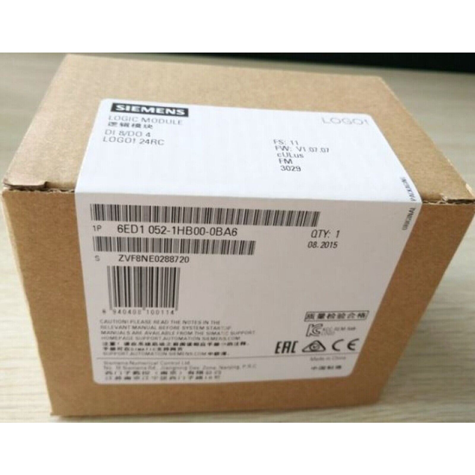 6ED1052-1HB00-0BA6 New Siemens 6ED1 052-1HB00-0BA6 LOGO 24RC logic module